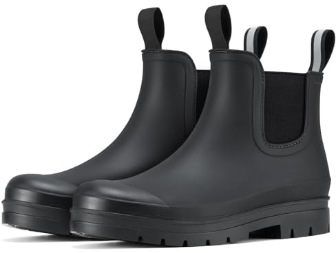 YOLIS Wellington Boots Women, Waterproof Ankle Wellies Rubber Garden Shoes Anti-Slip Ladies Short Chelsea Booties Lightweight Rain Boots for Outdoor Activities