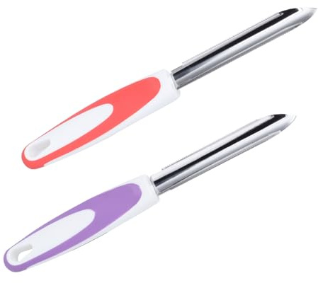 2 Stück Zucchini Corer, Samen Entfernungswerkzeug Gemüse Corer Werkzeug mit Säckenschiebe und Gummigriff Pfeffer Samen Corer Entferner für Obst Gemüse