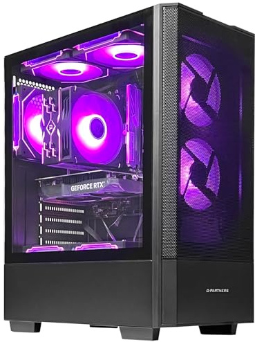ZYNEEX Prebuilt Gaming Desktop PC, AMD Ryzen 5 5500, GeForce RTX 3050 6GB, 16GB DDR4 3200MHz RAM, 1TB NVMe SSD, ARGB Air Cooling, Wi-Fi,Tower Computer for Gaming, Streaming, Editing
