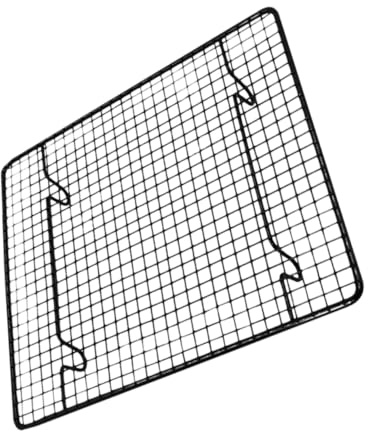 ULTECHNOVO Rejilla para Hornear y Enfriar 30x20 Cm Negra Antiadherente Acero Inoxidable para Repostería y Panadería Uso Cocina y BBQ