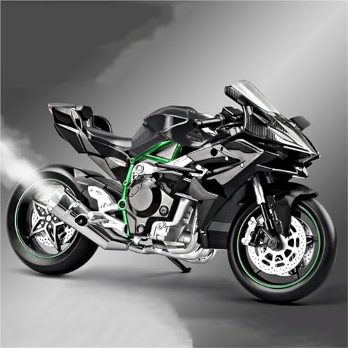 Modelo a escala de moto 1:9 Para Motocicleta Para KAWASAKI H2R, Vehículos De Fundición A Presión, Pasatiempos Coleccionables, Modelos Motocicletas, Juguetes(Nero)