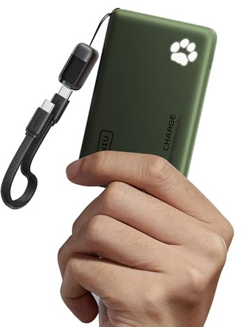 INIU Portable Charger, Ultra Slim 10000mAh 45W PD Power Bank, Fast Charging Mini Battery Pack, Travel Trip Accessories Ship Essentials for College Students Travelers Teen Boys Girls, Green