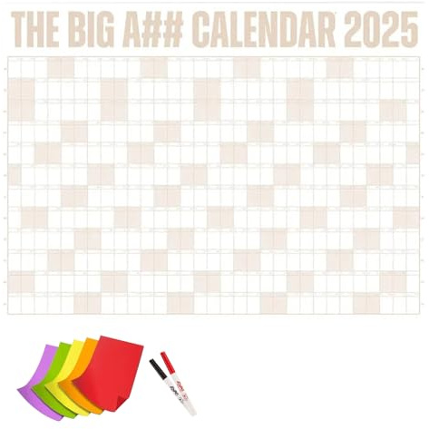 Calendario Planificador Anual 2025 Calendario De Hogar Familiar Año Completo 74x52 Cm Del 1 12 De Enero. Claro Legible