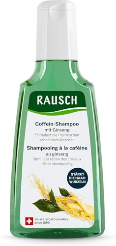RAUSCH Coffein-Shampoo mit Ginseng 200ml bei Haarausfal | Reinigt & stärkt geschwächte Haarwurzeln, vegan & silikonfrei, mit Guarana- & Tigergras-Extrakt, Schweiz