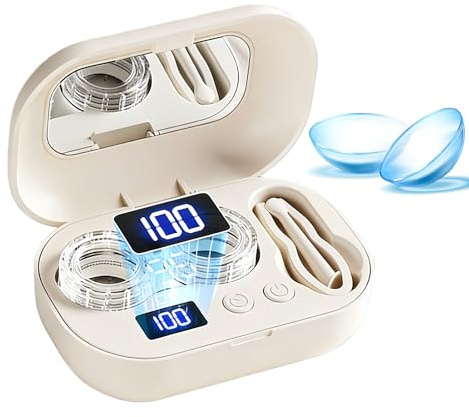 Limpiador Ultrasónico de Lentes de Contacto | Portátil Eléctrico Ultrasónico para el Hogar,Estuche de Viaje para Lentillas - para Hogar Gimnasio Oficina Deportes