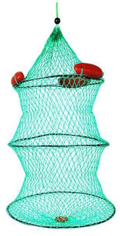 Fiskfälla, Fällbar Teleskopisk Flytande Fiskkorg Fönsterbeläggning Kajak Flerfärgad 40-45cm(Red,40cm)