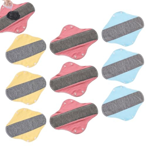 12Pcs Reusable Incontinence Pads for Women, Leakproof Washable Incontinence Pads Breathable and Comfortable Reusable Pad for Women, Soft for Elderly People