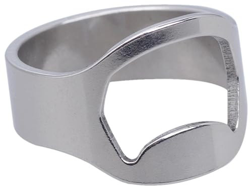 Anillo abrebotellas para hombre, anillo abrebotellas - Abrebotellas de anillo | Gadgets de cocina de anillo de abrelatas de cerveza, joyería de moda de acero inoxidable, herramienta de barra de