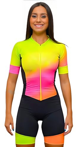 Triathlon kroppsdräkt för kvinnor kortärmad kort byxa cykling bodysuit triathlon kostym XS-4XL