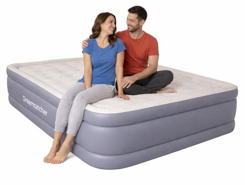 Dreamcatcher King Size Airbed, Inflatable Mattress with Built-In Pump