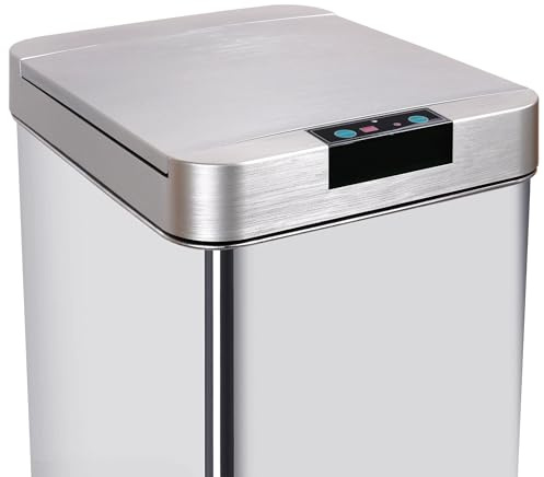 KITCHEN MOVE Couvercle de poubelle automatique rectangulaire modèle PARKSIDE Chrome
