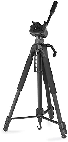 Hama Stativ Kamera Action 165 3D (Leichtes Fotostativ inkl. Handy-Halterung, Tripod mit 61-165cm Höhe, Dreibeinstativ mit 3-Wege-Kopf, Spiegelreflexkamera Stativ für Canon/Nikon/Sony) schwarz