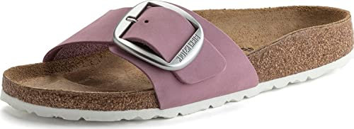 Birkenstock Madrid Sandali da donna con fibbia grande, orchidea, viola, rosa, 42 M