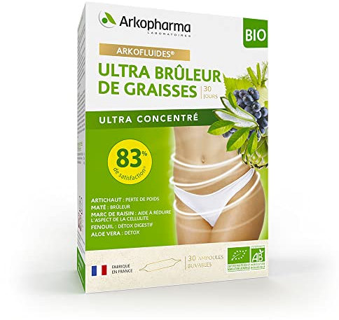 Arkopharma arkofluides ultra brûleur de graisses bio 30 ampoules