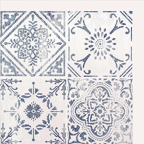 d-c-fix 6 vinilos azulejos adhesivos de pared Estilo vintage - impermeable y lavable - paneles decorativos pegatinas baldosas decoración revestimiento PVC - para baño, cocina - 30x30 cm
