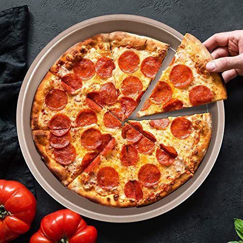 EliteKoopers 4Pcs 7Inch Round Non Stick Pizza Tray Oven Pizza Pan For Baking Tray Tool Plate