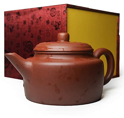 Teiera da 210 ml in argilla cinese Yixing originale Zisha Gongfu rossa infusore per tè sfuso (rosso)