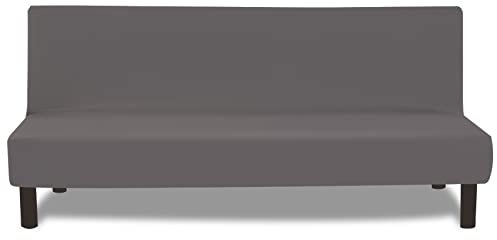 FIGOOO Sofabezug ohne Armlehnen 3 Sitzer Elastisch Sofa Überzug Armloser Waschbar Sofaüberwurf Sofahusse Schonbezug für Clic Clac Couchbezug ohne Armlehne,Grau