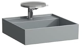 LAUFEN Kartell Handwaschbecken, unterbaufähig, ohne Hahnloch, ohne Überlauf, 460x460mm, H8153317581121, Farbe: Graphit matt