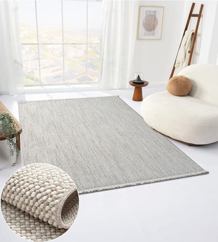 MY-RUG Sisal Teppich Wohnzimmer 290 x 200 cm beige - Wohnzimmerteppich Läufer Flur Küchenläufer Küchenteppich Kinderzimmer Schlafzimmer und Küche - Großer flach gewebter Sisalteppich Divya