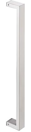 Gedotec Stoßgriff aus rostfreiem Edelstahl | 1 Stück Türgriff für Holztüren eckig | CARLO | Einseitige Montage | Länge: 615 mm | Bohrabstand: 600 mm | inkl. Befestigungsmaterial | Türstange