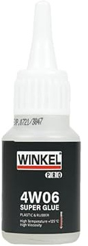 20g WINKEL 4W06 GUMMI und PLASTIC Sekundenkleber - Sofortklebstoff Kunststoffe und Elastomere niedrige Viskosität