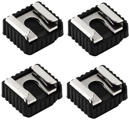 OSALADI Adaptateur de Griffe Flash Interface Vis 1/4 en Plastique Noir Portable, Lot de 4 Pièces pour Support de Douille de Lampe