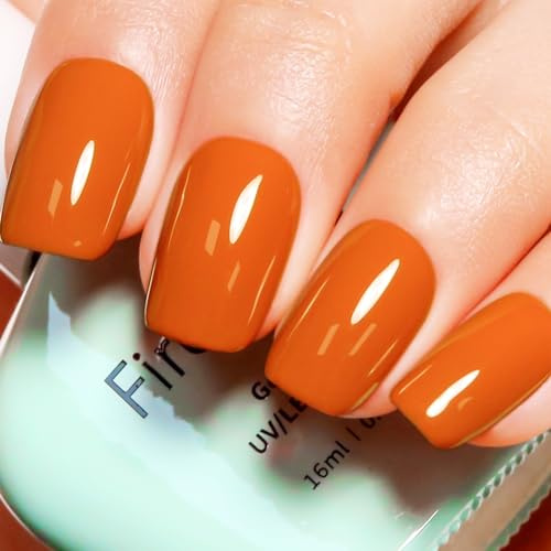 Firedeep Smalto Gel Arancione Neon Smalto Gel Arancione Uv/Led Soak Off Per Autunno E Halloween 16ml 1pz.