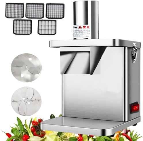 LFfwynog Trituradora, 250W 5 en 1 con Rebanar y Triturar Cortadora Eléctrica Profesional, Ensaladora Eléctrica para Frutas, Verduras, Quesos, Ensaladora para Uso en la Cocina Casera