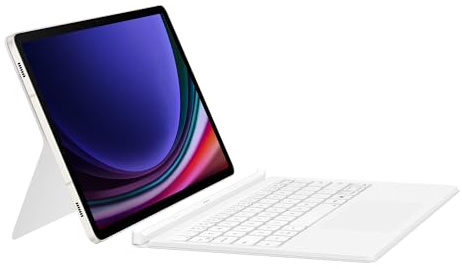 Samsung Book Cover Keyboard Custodia per tablet con tastiera per Galaxy Tab S9 | S9 FE, Bianco