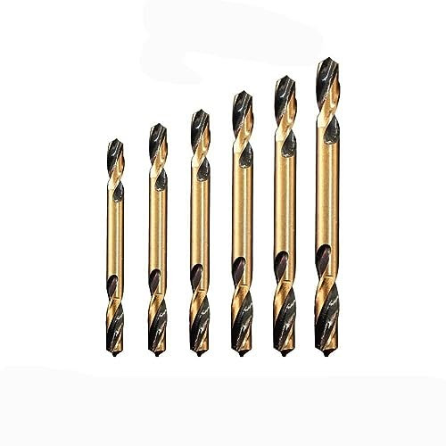Drill Bit Set,Cobalt Drill Bit Set， Double Head Auger Bit 3-6mm Double Head Twist Drill Bit Set(6pcs)