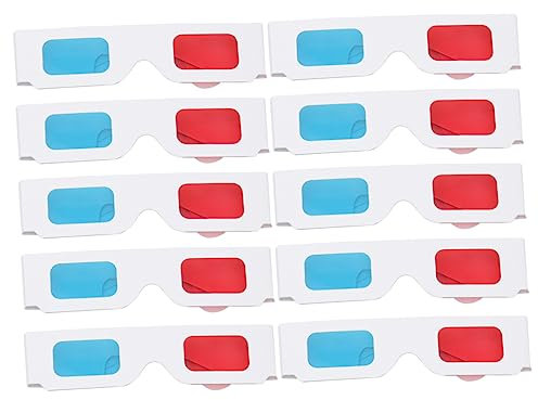 OSALADI 3D Papierbrillen 10 Stück Leicht Und Sicher 3D-filmbrillen Für Kino Und Zuhause Tragbar Und Wiederverwendbar