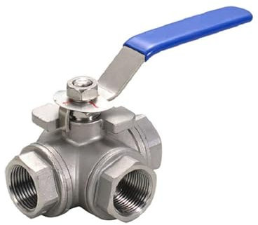 BYLSAGWHT 304 Stainless Steel 1/4 3/8 1/2 3/4 1 2 Female Full Port T/L-Port 3 Way Ball Valve Connector Adapter For Water Oil Air Gas(2,L-type)