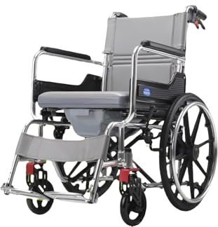 PRUTUHEO Fauteuils roulants pour Personnes âgées avec Toilettes Pliables et Portables pour Personnes âgées paralysées Peuvent Prendre Un Bain à la Main Hors du Scooter