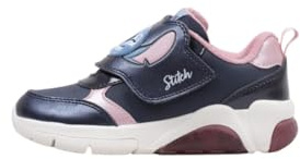 Geox J FADINLIGHT Girl Sneaker, Navy/Pink, 35 EU, Navy Rosa, 35 EU