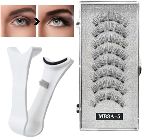 Pestañas Postizas Magnéticas,Pestañas Magnéticas Aspecto Natural,Kit de Pestañas Naturales 2 Pares | Kit de pestañas reutilizables de aspecto natural, pestañas postizas con aplicador, no necesita p