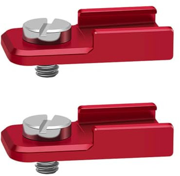 Tiardey Camera Cold Shoe Mount Hot Shoe Mount Adapter with 1/4 in Screw Metal Cold Shoe Mount Extension Bracket Adapter for Fill Lights Flash Bracket 2pcs