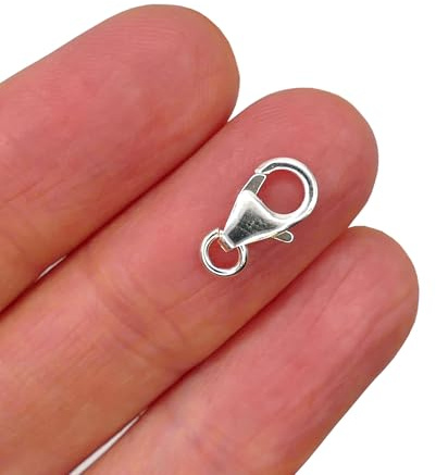 925 Sterling Silver Lobster Clasps 10mm, Silver Necklace Clasp Replacement