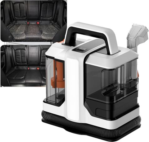 Limpiador portátil de alfombras, potente succión de 750 W para limpieza en húmedo y seco, gran agua dulce de 1080 ml y depósitos de aguas residuales de 800 ml para tapicería de sofá y cuidado de