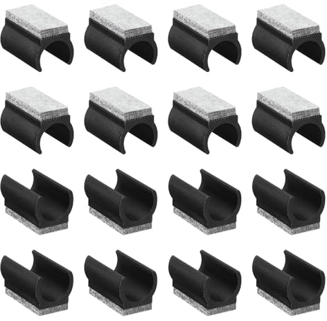 16 Stück Kunststoff Gleiter Für Stühle,NAJILI Selbstklebende Stuhlgleiter,21-22 Mm,Schützt Holzböden & Häusern,Reduziert Geräusche,Für Büro Und Wohnzimmer