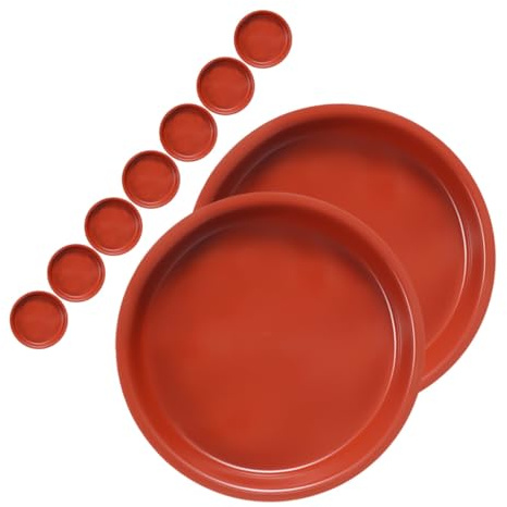 SUPVOX 10 Pezzi Vassoio per Piante Rotondo in Plastica da Sottovaso Riutilizzabile Antigoccia per Vasi da Resistente e Pratico per Fioriere e Bonsai