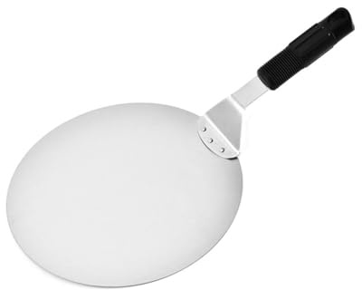 VICASKY Stainless Steel Cake Shovel with PP Handle Round Pizza Transfer Paddle for Baking Lifter for Cakes Pies Tarts Heat-Resistant Kitchen Tool with Hanging