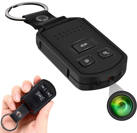 RUDTAR Spy Camera Mini Hidden Camera Car Key Spy Cam for Home Outdoor | Spy Camera No Wifi Needed | 1080P FHD | Night Vision | Motion Detection | Car Key Mini Camera | 70 Min Working Pocket Camera