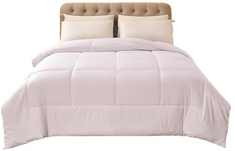 FLORA CASA Blanc Couette 4 Saisons 300 g/m² - Blanche -Microfiber - Légère et Respirante - Taille Double 200 x 200 cm (200 X 200 cm)