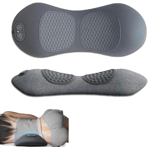 WirbelSanft, Nackenmassagegerät, 3D Neck Massager Shiatsu Massagegerät für Rücken Schulter, Shiatsu Massagegerät, Rückenmassagegerät, Elektrisches Massagekissen für Nacken Schulter Rücken (Grau)
