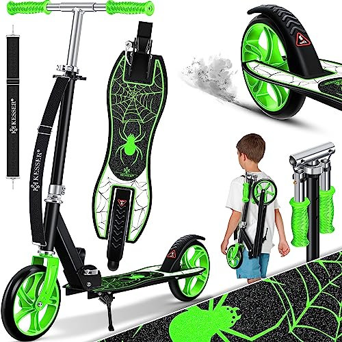 KESSER® City Scooter per Bambini, Monopattino Pieghevole Regolabile in Altezza, Scooter fino a 100 kg, Freno alla Ruota Posteriore, fino a 190 cm di Altezza, Cinghia di Trasporto inclusa