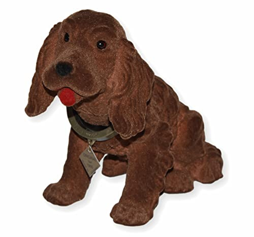 RAKSO Wackel Figur Hund Cocker Spaniel Wackelfigur H 19 cm groß Dekofigur mit Wackelkopf