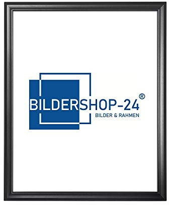 Bilderrahmen ohne Acrylglas z.B. für Kreidebilder, Tafelfolie, Kalender Barockrahmen Kalypso 80 X 120 cm Schwarz (matt)