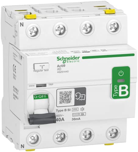 Schneider Electric - Acti9 iID - interrupteur différentiel - 4P - 40A - 30mA - type B - SI - 400V - A9Z61440