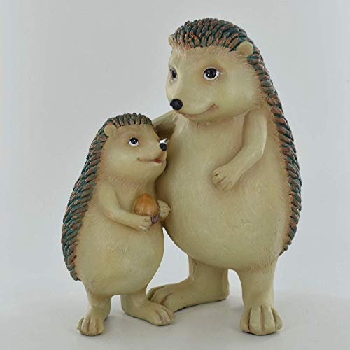 Prezents Gartenfigur Igel und Kind, Wildtier-Skulptur, Naturstatue, Waldlandschaft, Geschenkidee, Höhe 19 cm